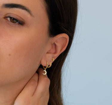 Dainty Hoop Earring Set • birthstone earrings