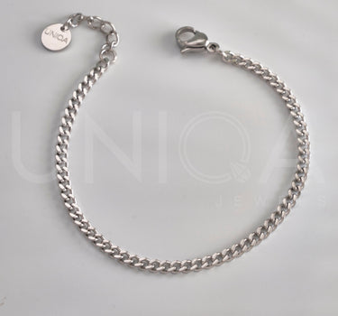 Silver Curb 3mm Bracelet
